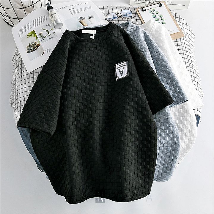 Áo thun nữ ngắn tay dáng rộng phong cách Châu Âu