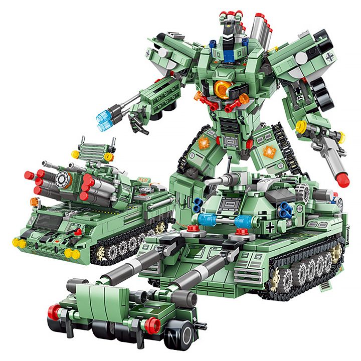 Bộ mô hình xe tăng quân sự láp ráp người máy 633029