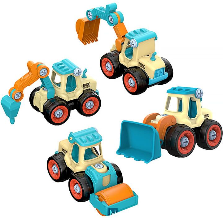 Bộ 4 xe máy xúc láp ráp cho bé XJ205