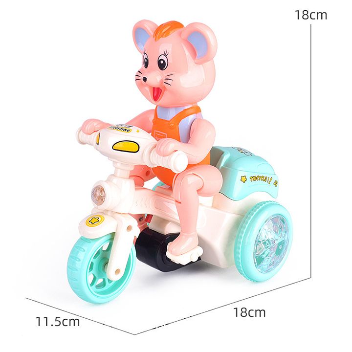 Xe đồ chơi trẻ em ba bánh bốc đầu xoay 360 độ