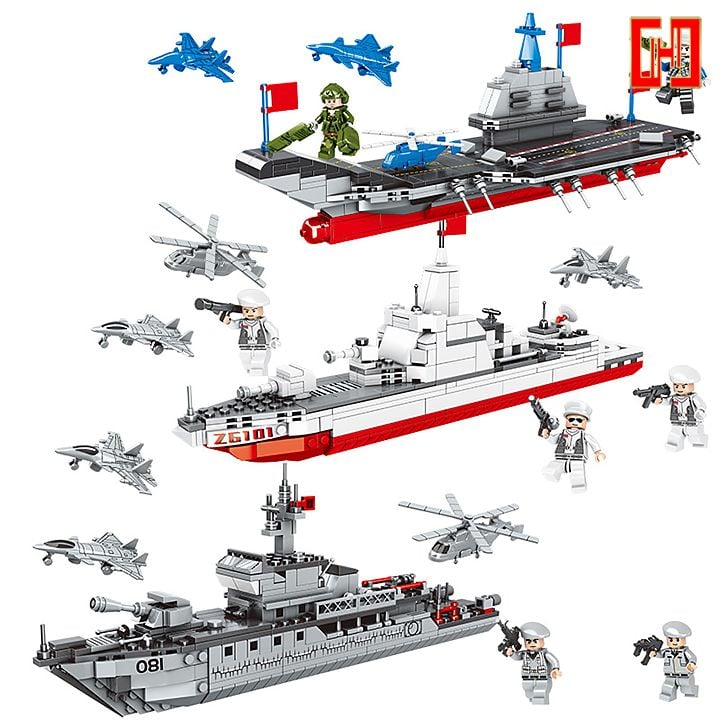 Bộ đồ chơi lắp ráp tàu chiến hiện đại
