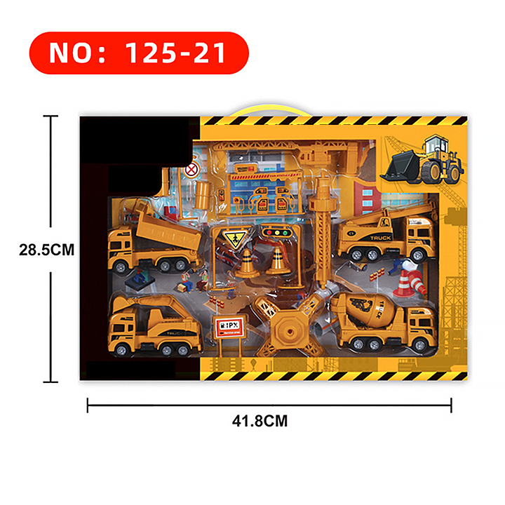 Bộ xe đồ chơi trẻ em mô phỏng công trình xây dựng GLW 120