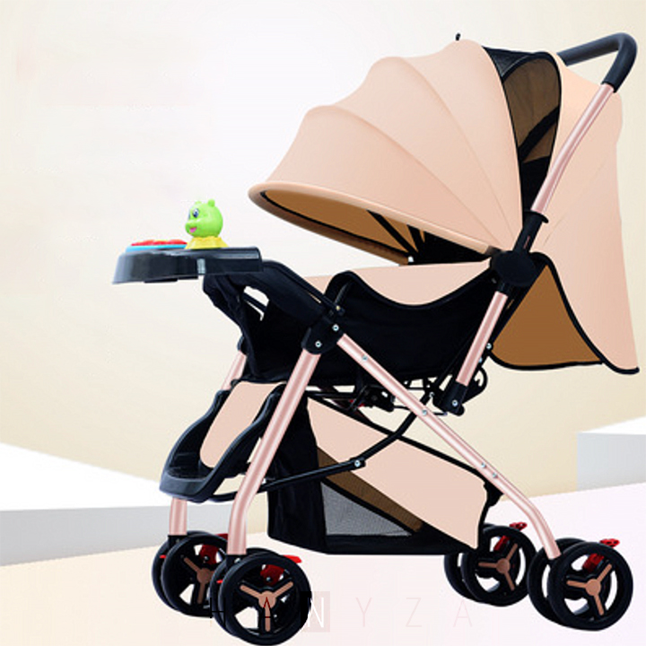 Xe đẩy trẻ sơ sinh 2 chiều có mái che bé 0-3 tuổi