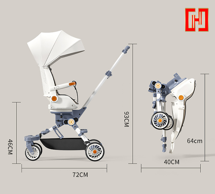 Xe đẩy 2 chiều 3 chế độ nằm-ngồi-ngả