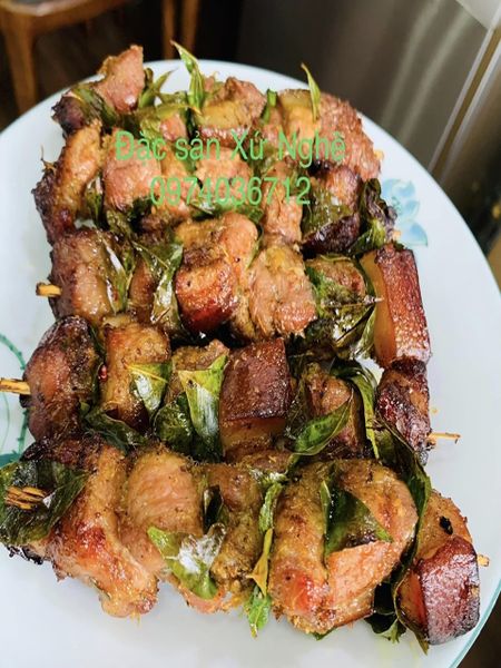 thit lon man xien nuong