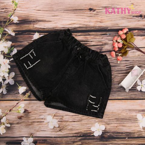 Quần short Jeans bé gái đính hột sành điệu