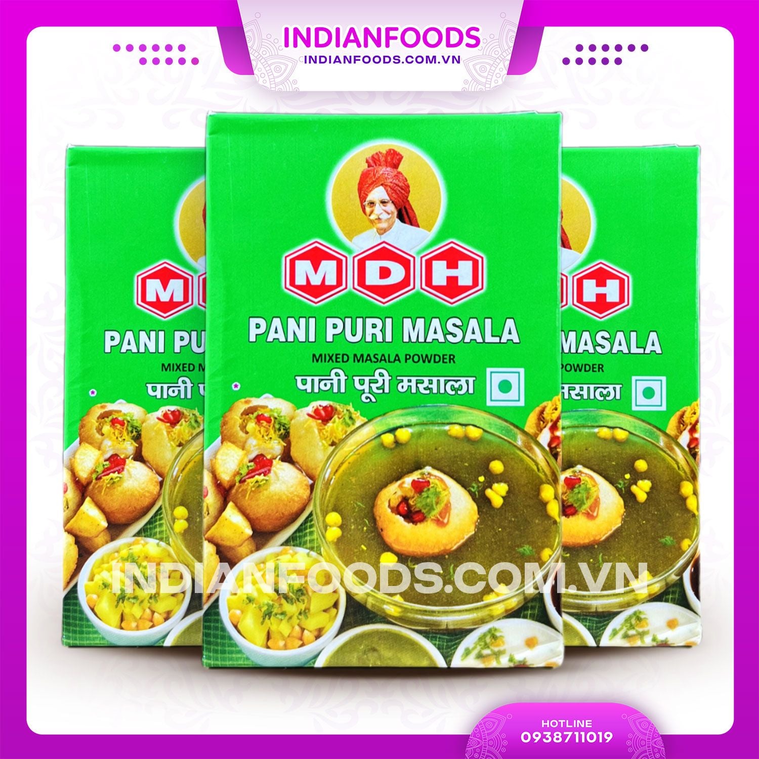 bot gia vi banh phong an do mdh pani puri masala for dried savouries 100gr