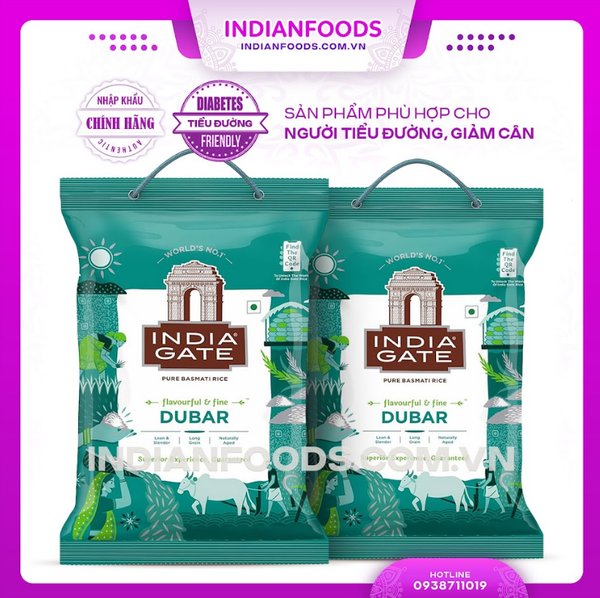 gao-hat-dai-an-do-india-gate-dubar-basmati-rice-phu-hop-nguoi-tieu-duong-giam-can-5kg