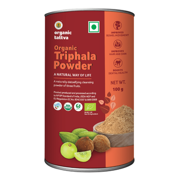 Bột Triphala hữu cơ Ấn Độ Tattva Organic Triphala Powder 100gr