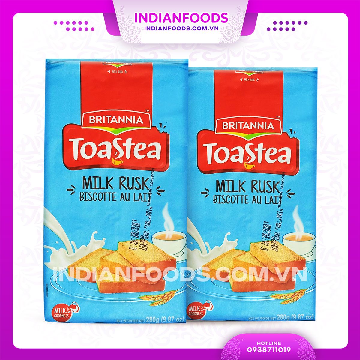 banh my nuong britannia milk rusk 280gr