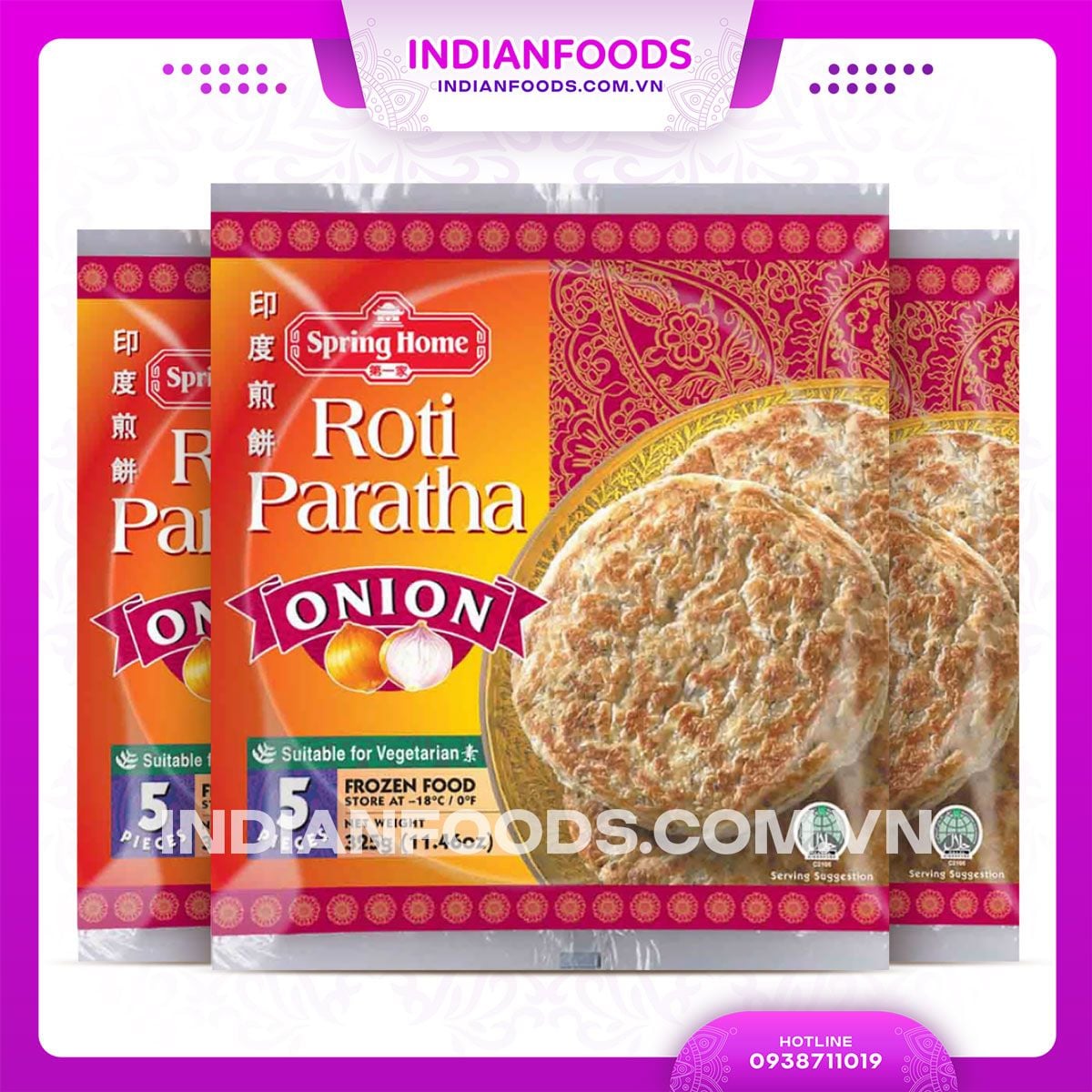 banh paratha vi hanh spring home roti paratha onion 325gr goi