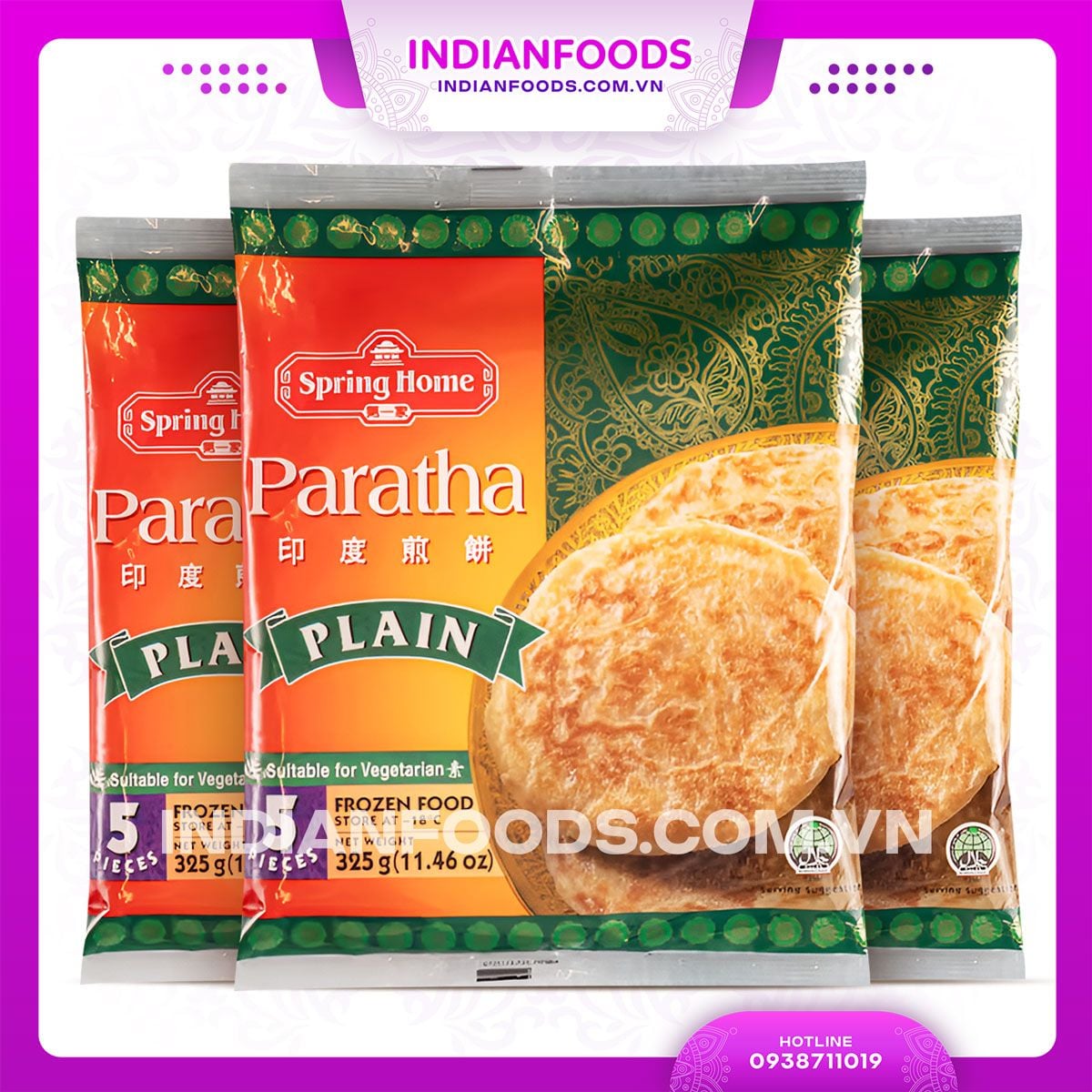banh paratha vi truyen thong spring home roti paratha plain 325gr goi
