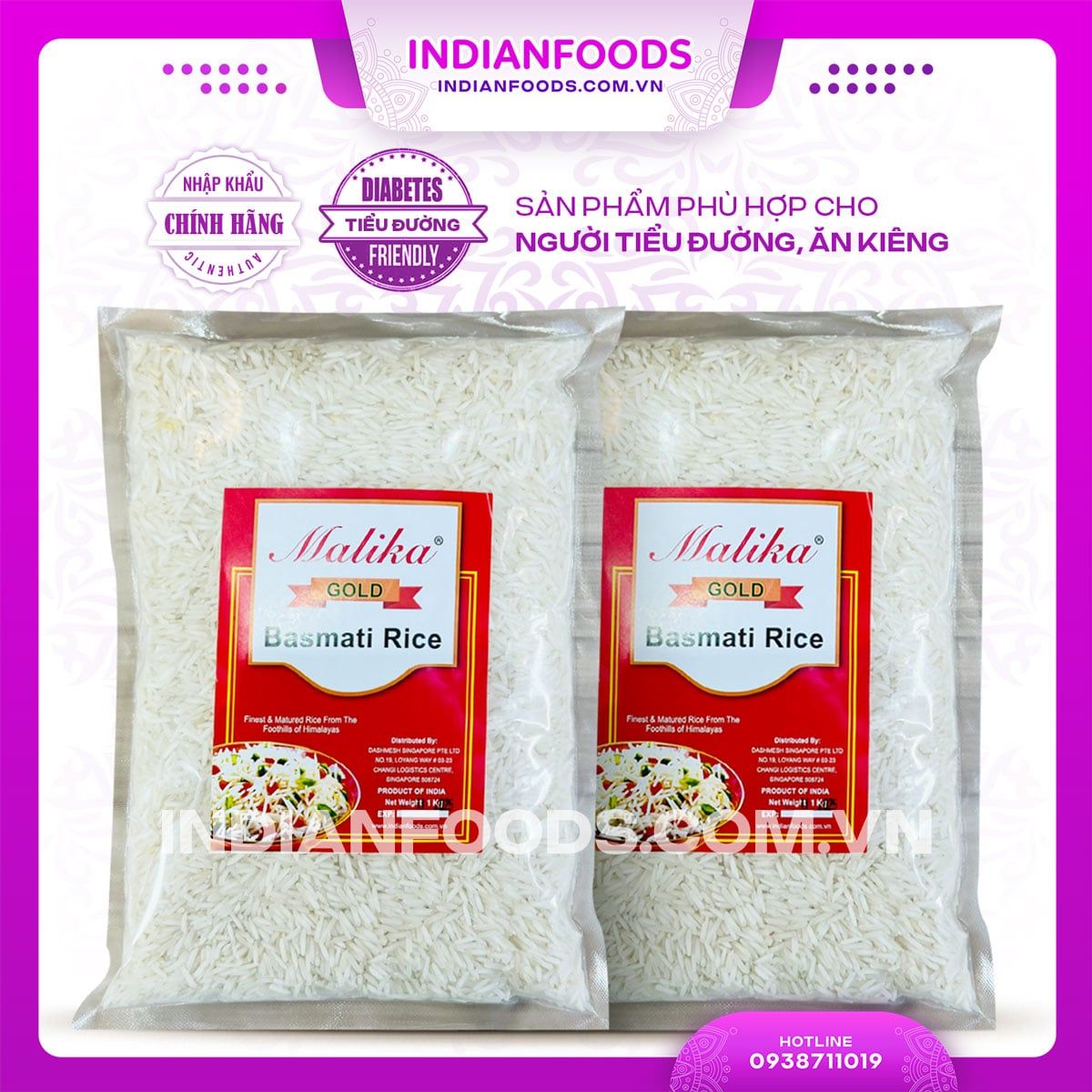 gao hat dai an do malika basmati rice phu hop nguoi tieu duong an kieng 1kg