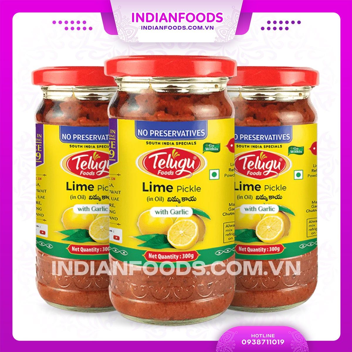 chanh ngam chua telugu lime pickle 300gr