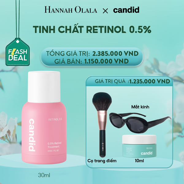  E1468: [FLASH DEAL] TINH CHẤT RETINOL 0.5% GIẢM NẾP NHĂN, TĂNG ĐỘ ĐÀN HỒI DA, CẢI THIỆN ĐỀU MÀU DA 