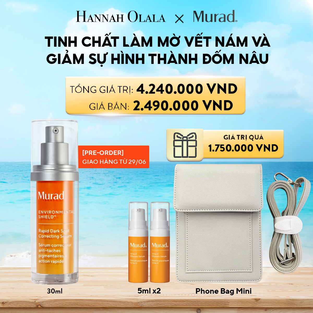  [PREORDER_GIAO TỪ 29/06]Tinh chất làm mờ vết nám và giảm sự hình thành đốm nâu 30ml 