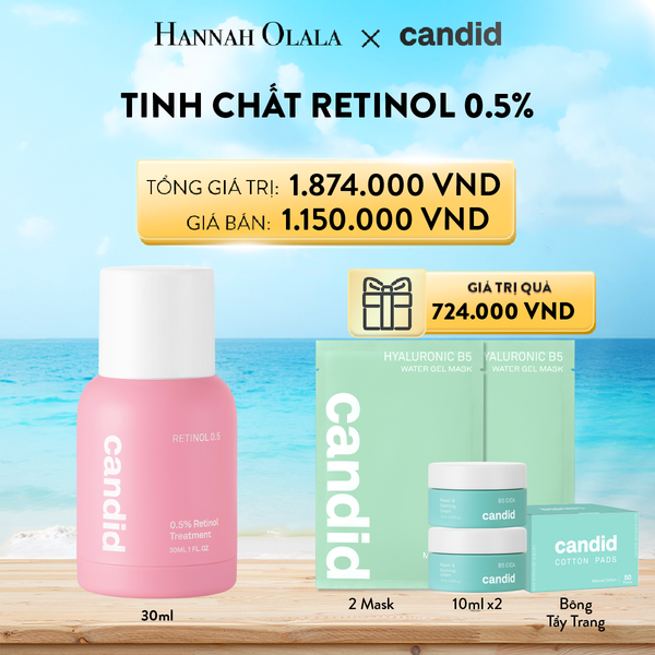  DEAL 10 BACKUP: TINH CHẤT RETINOL 0.5% GIẢM NẾP NHĂN, TĂNG ĐỘ ĐÀN HỒI DA, CẢI THIỆN ĐỀU MÀU DA 