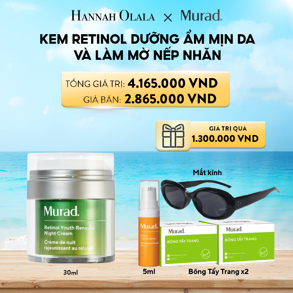  A515_DEAL 7: KEM RETINOL DƯỠNG ẨM MỊN DA VÀ LÀM MỜ NẾP NHĂN 