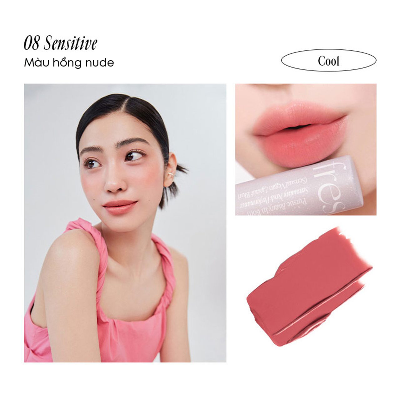  C66_DEAL 4: [DUY NHẤT 28.6] SON THỎI FRESHIAN THUẦN CHAY MỊN MÔI SENSUAL VEGAN LIPSTICK BLUR 3.3G MUA 1 TẶNG 2 