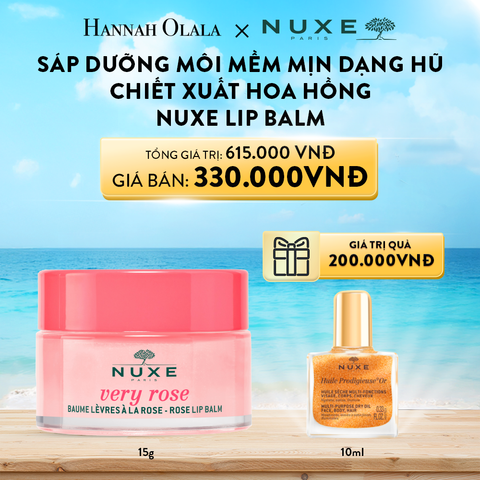  A169_Deal 9: SÁP DƯỠNG MÔI NUXE LIP BALM 15G (MẬT ONG/ HOA HỒNG) 