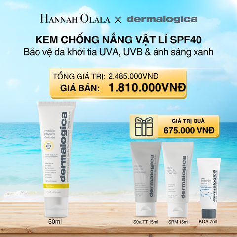  A436_DEAL 9: KEM CHỐNG NẮNG VẬT LÝ BẢO VỆ DA KHỎI TIA UV + ÁNH SÁNG XANH - INVISIBLE PHYSICAL DEFENSE SPF 30 - 50ML 
