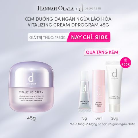  DEAL 10: KEM DƯỠNG DA NGĂN NGỪA LÃO HÓA VITALIZING CREAM DPROGRAM 45G 