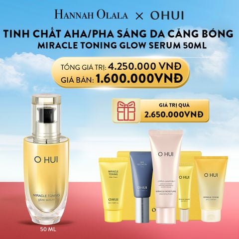  A30_DEAL 24: TINH CHẤT AHA/PHA SÁNG DA CĂNG BÓNG OHUI MIRACLE TONING GLOW SERUM 50ML 