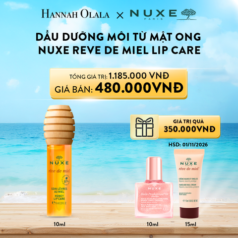  A160_Deal 11: DẦU DƯỠNG MÔI MẬT ONG NUXE REVE DE MIEL HONEY LIP CARE 10ML 