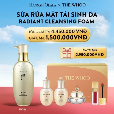  A17_DEAL 11: SỮA RỬA MẶT TÁI SINH DA WHOO CHEONGIDAN RADIANT CLEANSING FOAM 200ML 