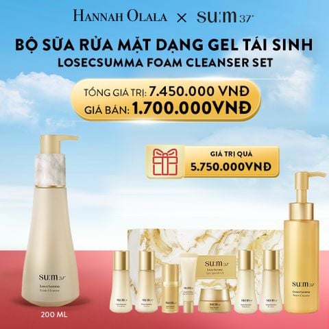  A47_DEAL 38: BỘ SỮA RỬA MẶT DẠNG GEL TÁI SINH SU:M37 LOSECSUMMA FOAM CLEANSER SET 