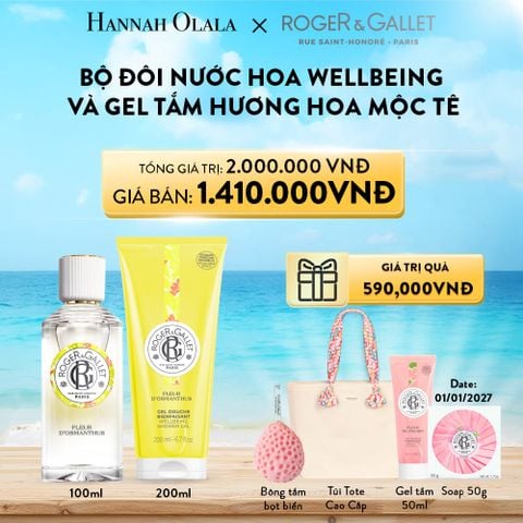  A181_Deal 3: BỘ ĐÔI NƯỚC HOA ROGER&GALLET WELLBEING 100ML VÀ GEL TẮM 200ML 