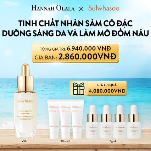  A271_DEAL 10: TINH CHẤT NHÂN SÂM CÔ ĐẶC DƯỠNG SÁNG DA VÀ LÀM MỜ ĐỐM NÂU - SULWHASOO CONCENTRATED GINSENG BRIGHTENING SPOT AMPOULE 20G 