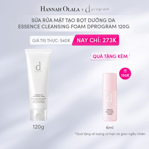  DEAL 15: SỮA RỬA MẶT TẠO BỌT DƯỠNG DA DPROGRAM ESSENCE IN CLEANSING FOAM 120G 