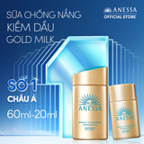  C23: DEAL 3: COMBO SỮA CHỐNG NẮNG DƯỠNG DA KIỀM DẦU BẢO VỆ HOÀN HẢO ANESSA GOLD MILK SPF50+ PA++++ 60ML + 20ML 