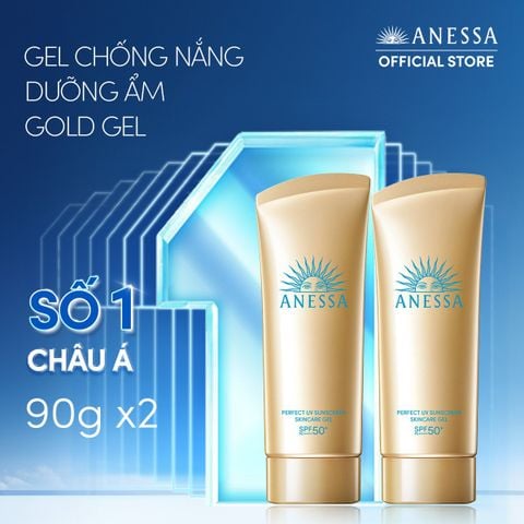  C31: DEAL 7: COMBO GEL CHỐNG NẮNG DƯỠNG DA DƯỠNG ẨM BẢO VỆ HOÀN HẢO ANESSA GOLD GEL SPF50+ PA++++ 90GX2 