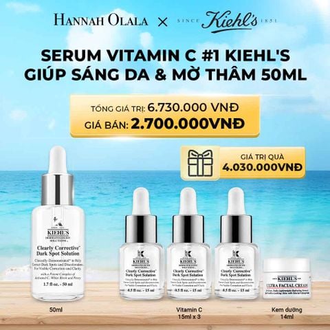  A701_DEAL 21: DƯỠNG CHẤT (SERUM) MỜ THÂM MỤN & SÁNG DA KIEHL'S CLEARLY CORRECTIVE™ DARK SPOT SOLUTION 50ML 