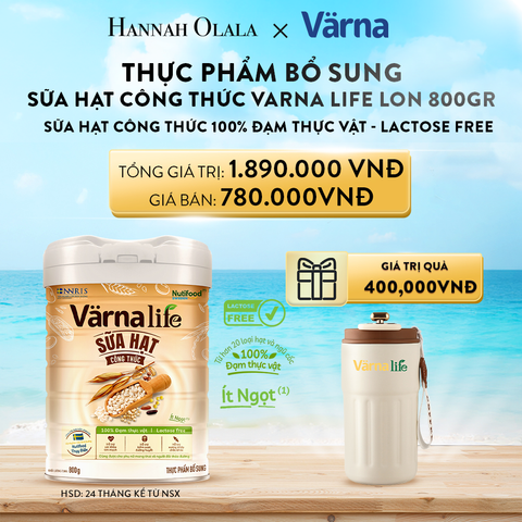  A518_DEAL 1: THỰC PHẨM BỔ SUNG SỮA HẠT CÔNG THỨC VARNA LIFE (LON 800GR) 
