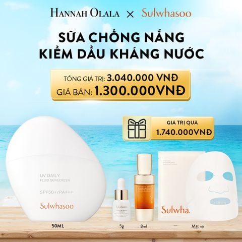  A656_DEAL 1: SỮA CHỐNG NẮNG KIỀM DẦU KHÁNG NƯỚC UV DAILY FLUID SUNSCREEN 50ML SPF50+/ PA +++ 