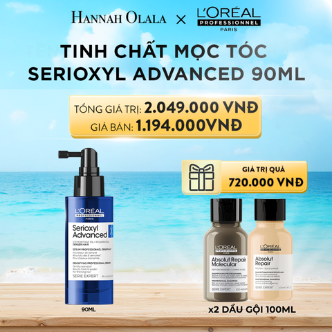  DEAL 1 BK: TINH CHẤT MỌC TÓC L'ORÉAL PROFESSIONNEL SERIOXYL ADVANCED 90ML - DẠNG XỊT (SPRAY) 