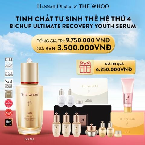  DEAL 01: TINH CHẤT TỰ SINH CHỐNG LÃO HÓA THẾ HỆ THỨ 4 THE WHOO BICHUP ULTIMATE RECOVERY YOUTH SERUM 50ML 