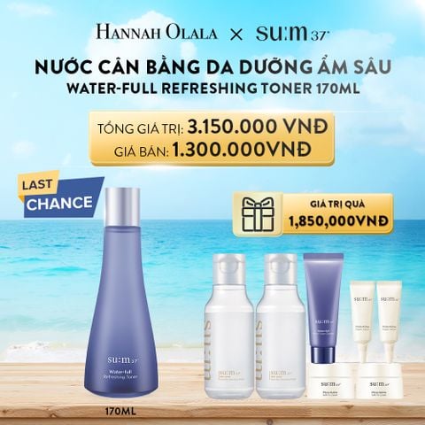  A43_DEAL 34: NƯỚC CÂN BẰNG DA DƯỠNG ẨM SÂU SU:M37 WATER-FULL REFRESHING TONER 170ML 
