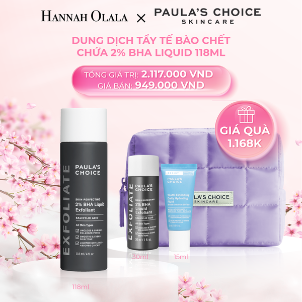  M279_DEAL 3: DUNG DỊCH TẨY TẾ BÀO CHẾT, LÀM DA MỀM MỊN TỪ SÂU BÊN TRONG PAULA'S CHOICE SKIN PERFECTING 2% BHA LIQUID EXFOLIANT 118 ML 