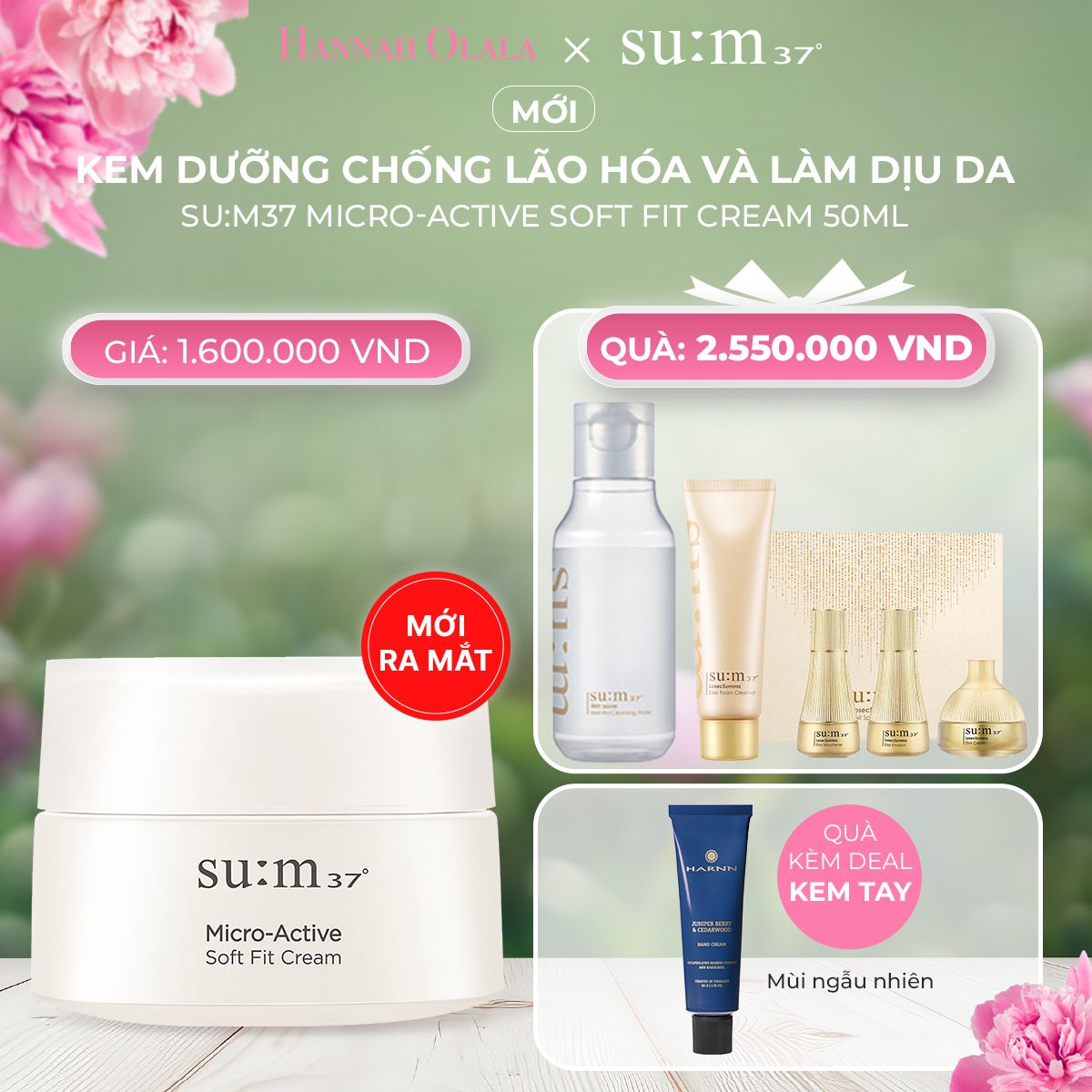  A1323_DEAL 13: KEM DƯỠNG CHỐNG LÃO HÓA VÀ LÀM DỊU DA SU:M 37º MICRO-ACTIVE SOFT FIT CREAM 50ML 