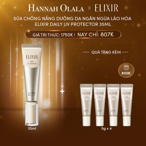  DEAL 22: SỮA CHỐNG NẮNG DƯỠNG DA NGĂN NGỪA LÃO HÓA ELIXIR DAILY UV PROTECTOR SP+ 35ML 