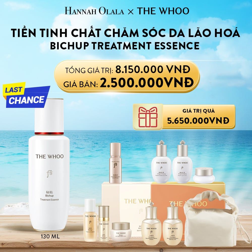 A18_DEAL 12: BỘ TIỀN TINH CHẤT CHĂM SÓC DA LÃO HOÁ THE WHOO BICHUP TREATMENT ESSENCE 130ML 