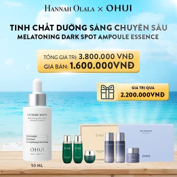  A284_DEAL 12: TINH CHẤT DƯỠNG SÁNG CHUYÊN SÂU NIACINAMIDE 5%EXTREME WHITE MELA TONING DARK SPOT AMPOULE ESSENCE 30ML 