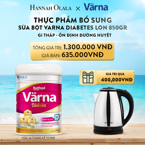  A519_DEAL 2: SỮA BỘT VARNA DIABETES LON 850G - HỖ TRỢ ỔN ĐỊNH ĐƯỜNG HUYẾT 