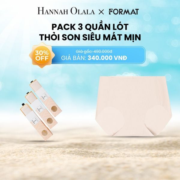  DEAL 2: PACK 3 QUẦN LÓT THỎI SON SIÊU MÁT MỊN FORMAT (FREE SIZE) 