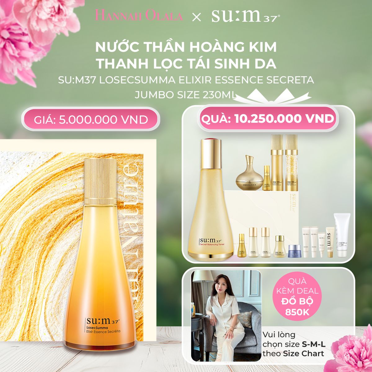  A97_DEAL 19: NƯỚC THẦN HOÀNG KIM THANH LỌC TÁI SINH LOSECSUMMA ESSENCE SECRETA SET LIMITED 