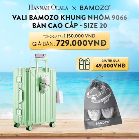  A569_DEAL 1: VALI BAMOZO KHUNG NHÔM 9066 BẢN CAO CẤP (TẶNG TÚI ĐỰNG GIÀY) 